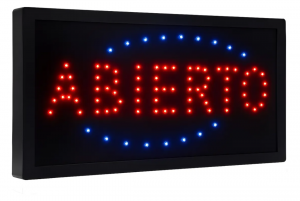 CARTEL LED ABIERTO 50X25 ONICA IL575